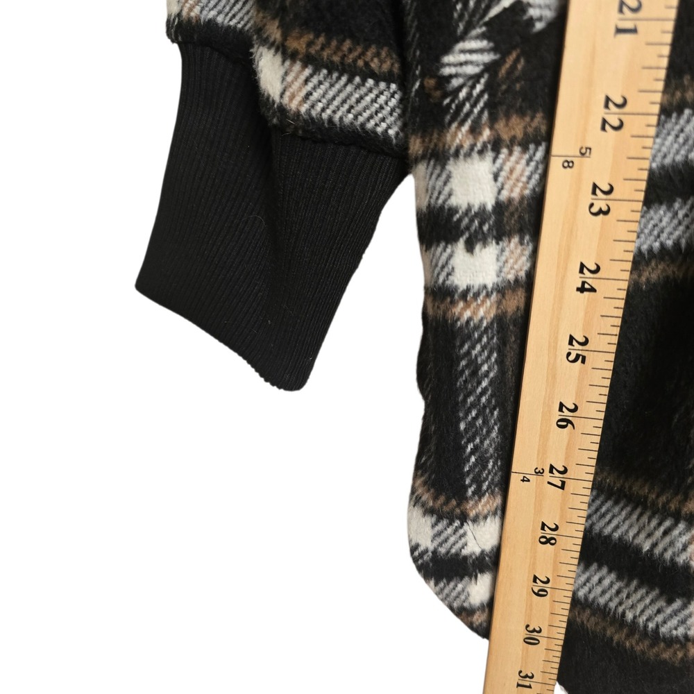 Steve Madden Plaid Shacket Womens Large Heavy Flannel Lined Jacket Oversized - Picture 6 of 11